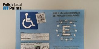 Pillado usando en Palma la tarjeta de movilidad reducida de una fallecida