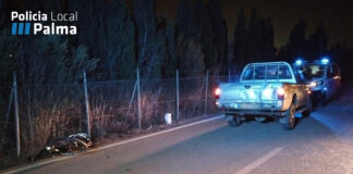 Accidente entre un coche y una bicicleta en Palma