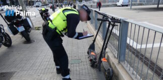 La Policía Local de Palma impone 105 denuncias a bicis y patinetes en un día