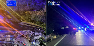 Accidente en Palma a causa de un despiste ebrio al volante