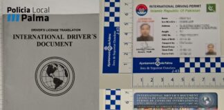 Cazado conduciendo por Palma con tres carnets falsos de varios países