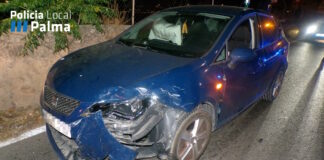 Exceso de velocidad bajo sospecha en Palma tras un choque por un ceda el paso
