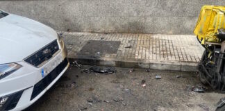 Estalla la batería de una bicicleta eléctrica en Son Gotleu y provoca un incendio