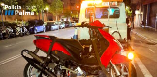 Pillado en Palma con un ciclomotor manipulado clandestinamente