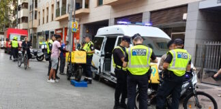 Un operativo contra falsos ‘riders’ en el centro de Palma caza repartidores sin carné ni papeles a más de 25 km/h