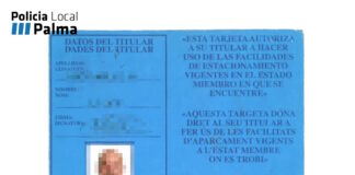 Denunciado por utilizar en Palma una tarjeta PMR caducada de una persona fallecida